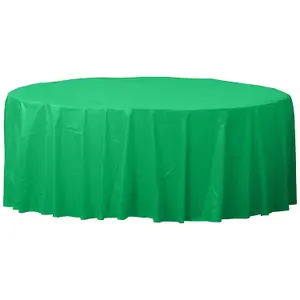 Amscan Round Plastic Party Tablecover Emerald Green (One Size)