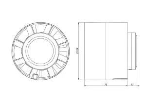 Inline Extractor Fan 125mm / 5" with Timer Duct Exhaust