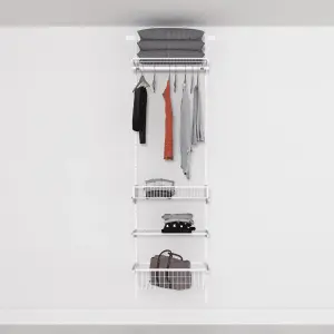 Open Wardrobe System with Basket 63cm (W)