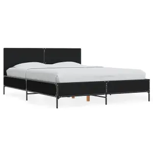 Berkfield Bed Frame without Mattress Black 140x190 cm