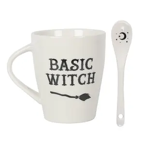 Something Different Basic Witch Ceramic Mug Set White (One Size)