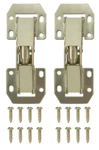 B&Q Brass effect Metal Sprung Door hinge N350 (L)106mm, Pack of 2