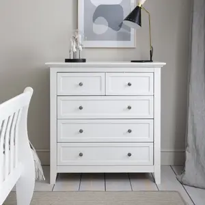 Karlstad Chest of Drawers 2+3 Drawer in Classic White