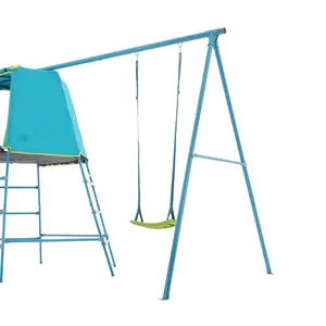 Explorer Blue Metal Climbing Frame Swing Arm