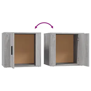 Berkfield Bedside Cabinets 2 pcs Grey Sonoma 50x39x47 cm