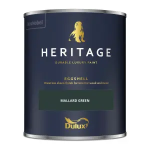 Dulux Trade Heritage Mallard Green Eggshell Wall paint, 750ml