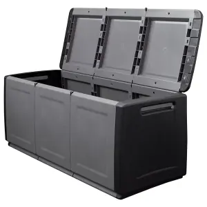 Berkfield Garden Storage Box 138x53x57 cm 330 L Dark Grey and Black