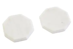 Maison by Premier Marmore Set Of Four White Marble Octagonal Coasters