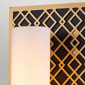 Luminosa Ziggy Bathroom Wall Lamp, Lacquered Gold IP44