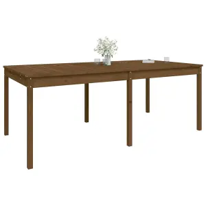 Berkfield Garden Table Honey Brown 203.5x100x76 cm Solid Wood Pine