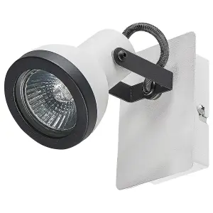 Set of 2 Metal Spotlight Lamps White and Black BARO