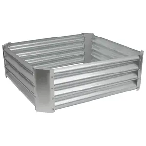 Square Galvanised Steel Raised Garden Beds - 90cm x 90cm - 2pc