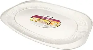 Pack Of 6 Aluminium Foil Oval Platter Food Oven Baking Cooking Tray 22 Inch