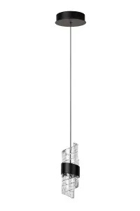 Lucide KLIGANDE - Pendant light - 13 cm - LED - 1x9W 2700K - Black