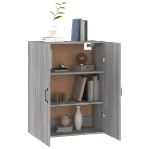 Berkfield Hanging Cabinet Grey Sonoma 69,5x34x90 cm Engineered Wood