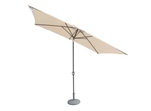 Ivory 2.4x3m Crank and Tilt Parasol - Grey Pole (38mm Pole, 8 Ribs)