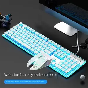 Wired Mechanical Keyboard With Mouse LED Silent Keyboard Gaming Keyboard 1245