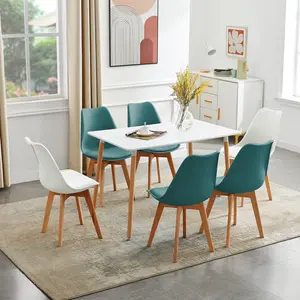 Nero Upholstered Dining Chair (Set of 6) Green/White