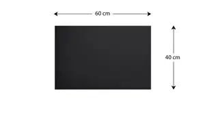 ALLboards Magnetic Boards MetalBoard BLACK CLASSIC BLACK 60x40cm a Magnetic Metal Poster for all types of magnets