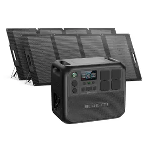 BLUETTI AC200L Portable Power station 2048Wh/2400Wh +2PCS 120W Solar Panel for Home& Outdoor Power Emergency Battery