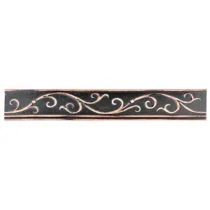 (PACK OF 5) Niche Tiles Cypress Metal Antique Copper 4.5cm. x 30cm. Border Wall Accent Tile Trim