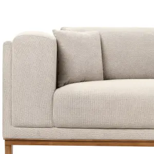 4 Seater Fabric Sofa Taupe VENG