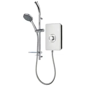 Triton Brushed steel effect Manual Electric Shower, 8.5kW