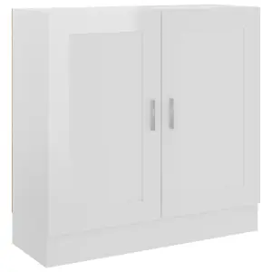 Berkfield Book Cabinet High Gloss White 82.5x30.5x80 cm Engineered Wood