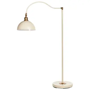 Beliani Industrial Metal Floor Lamp Beige LENNON