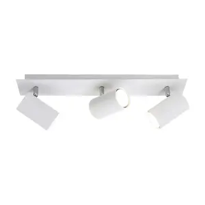 Luminosa Marley Modern 3 Light Ceiling Spotlight Bar White - UK Stock