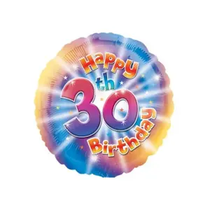 Spot on Gifts Happy 30th Birthday Foil Balloon Multicoloured (One Size)