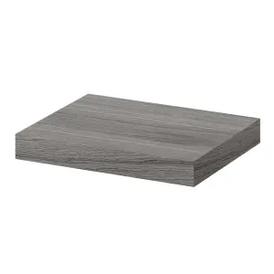 GoodHome Cusko Grey oak effect Rectangular Floating shelf (L)30cm x (D)23.5cm