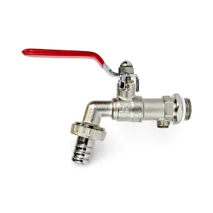 Warmer System 1/2 inch Lever Handle Garden Tap with Check Valve and Wallplate Elbow Fixture