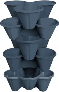 simpa 6 Tier Eco Blue Strawberry Planter Trio Pot