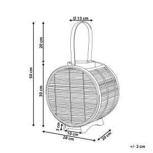 Beliani Boho Lantern BISTAL Wood Natural