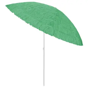 Berkfield Hawaii Beach Umbrella Green 300 cm