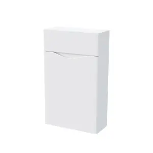 Nes Home Merton 500mm Modern Back To Wall WC Unit BTW Bathroom Furniture White