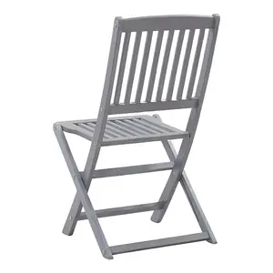 Berkfield Folding Outdoor Chairs 8 pcs Solid Acacia Wood