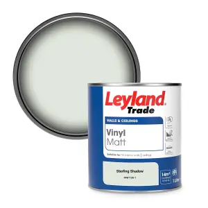 Leyland Trade Vinyl Matt Walls & Ceilings Emulsion Paint Sterling Shadow (PPG1126-1) 1L