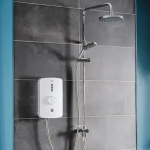 Triton Amala DuElec® White Manual Electric Shower, 9.5kW