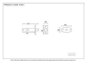 Eurospec Satin Chrome Door Security Bolt (DSB8225SC)