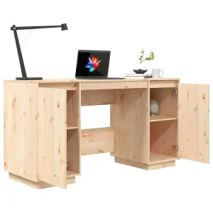 Berkfield Desk 140x50x75 cm Solid Wood Pine