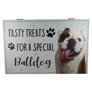 Bulldog Dog Treat Box Dennison Decorative Box