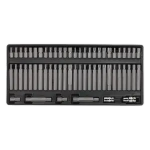 Sealey Tool Tray With Ribe/Spline/Hex/Security TRX-Star Bit Set 60pc TBT11