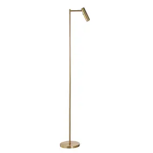 Luminosa Dedicated LED Reader Task Floor Lamp Warm Brass