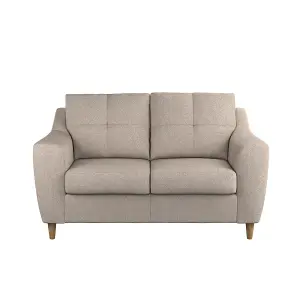 Baxter Oatmeal Tufted Fabric 2 Seater Sofa