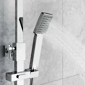 Square Drench Rigid Riser Mixer Shower Thermostatic