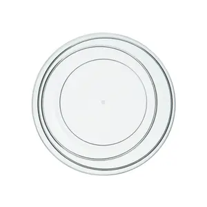 Interiors by Premier Durable Clear Plastic Small Summer Plate, Easy to Maintain Plastic Serving Plate, Lightweight Plastic Plate