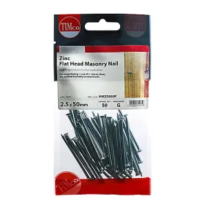 TIMCO Masonry Nails Zinc - 2.5 x 50