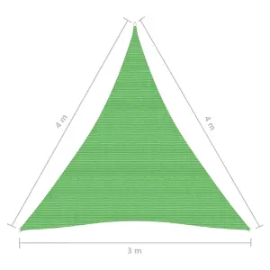 Berkfield Sunshade Sail 160 g/m2 Light Green 3x4x4 m HDPE